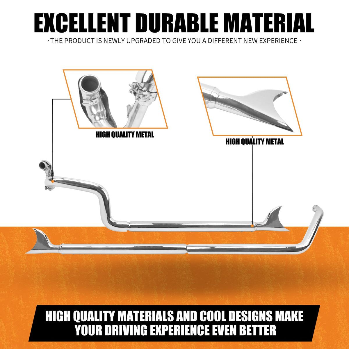 Motorcycle Chrome Dual Exhaust System For Harley Softail Fatboy FLSTF Deluxe 2007-2017 Breakout FXSB 13-2016 Slim Exhaust Pipe