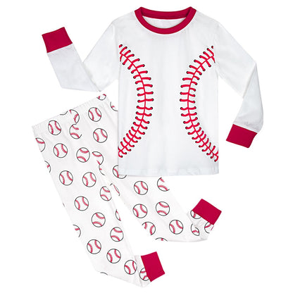 Kids Boys Football Pajamas Set Child Sport Theme Pyjamas Toddler Girls Rugby pijama Cotton Christmas PJS 2-14 Years