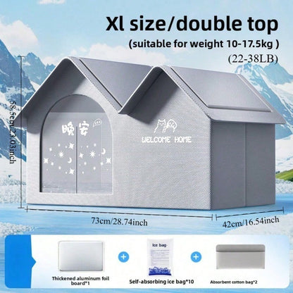 Casa com Ar Condicionado para Gatos, Verão, Ferramenta de Resfriamento para Gatos, Ninho, Casa de Gelo para Cães, Quatro Estações, Casa de Gelo para Gatos e Pets