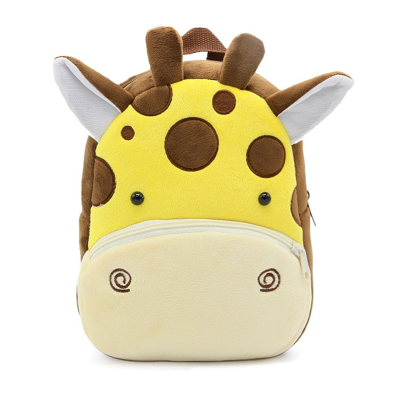Mochila Infantil Meninos Meninas Animal Fofo Girafa Mochila de Pelúcia Pré-escolar Jardim de Infância
