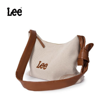 LEE Women Minimalism Hobo Denim Blue One Shoulder Pillow Bag Ladies Jeans Soft Widen Leather Shoulder Straps Crossbody Bags