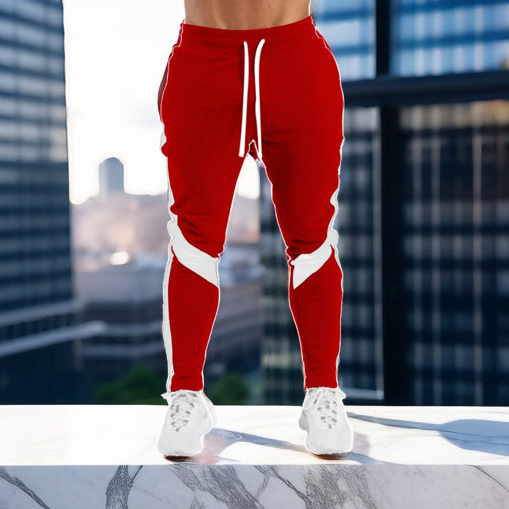 Mens Casual Pants Autumn Winter Fleece Sweatpants Men Running Jogger Sports Gym Trousers Fashion Solid Color Workout Long Pants