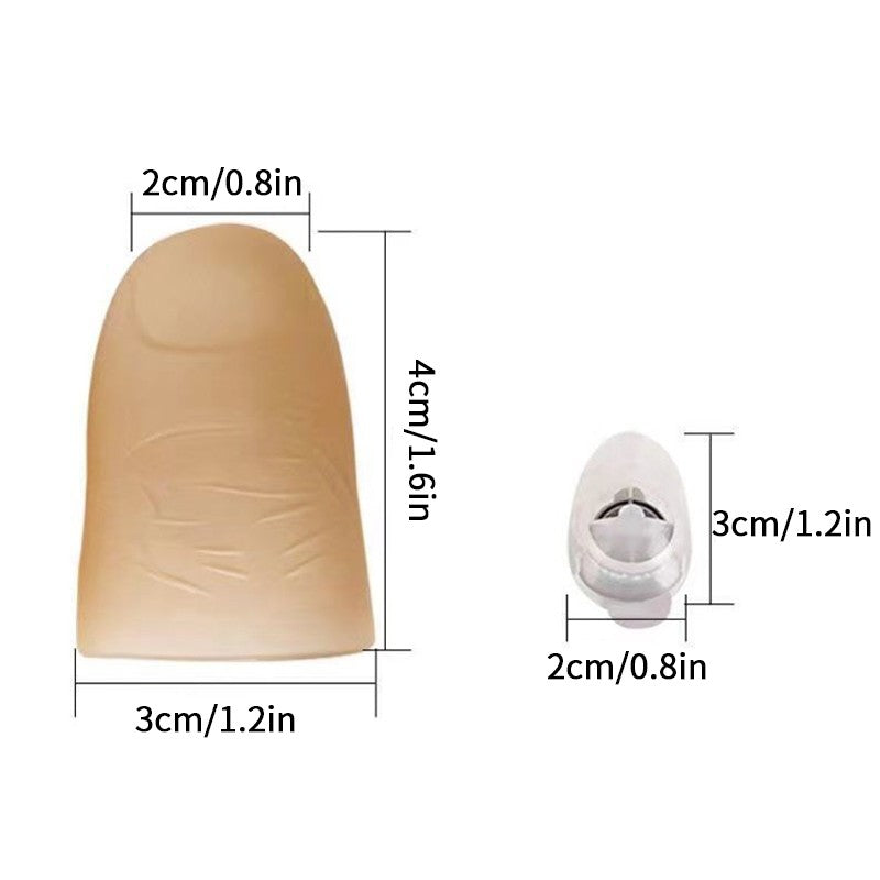 2pcs Thumb Finger Light Luminous Finger Light Magic Trick Props Halloween 2025 Decoration Glowing Fingers Glow in The Dark