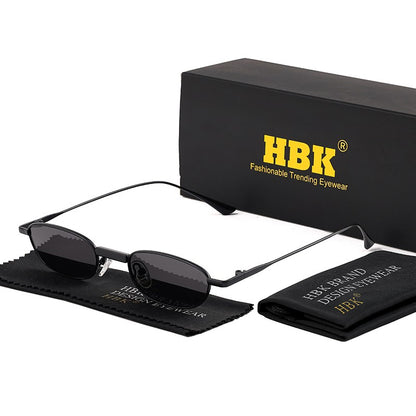 Óculos de Sol HBK New Retrô Polarizados Masculino Armação Pequena Lentes Tac Óculos de Sol Punk Feminino Pesca Óculos de Festa ao Ar Livre