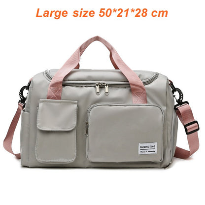 Womne's Travel Bags Handbags Gym Shoulder Bags Oxford Fitness Camping Trekking Bags Hiking Waterproof Outdoor Crossbody Bag
