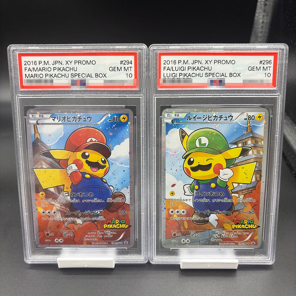 DIY 2016 P.M. JPN.XY PROMO PIKACHU Versão Coleção Cartão 10 Pontos Classificação Cartão PIKACHU CAIXA ESPECIAL Anime Jogo Cartão Presente Brinquedo