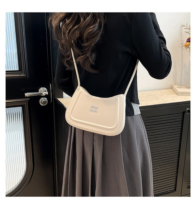 Korean style fashion niche women's crescent bag 2025 autumn new handbag, high-end multifunctional crossbody bag shoulder bag