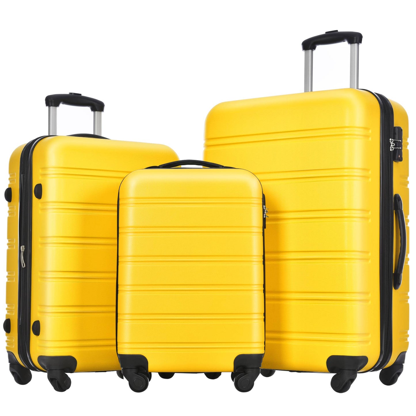 3 Piece Luggage Set Hardside Spinner Suitcase with TSA Lock 20" 24' 28" Available