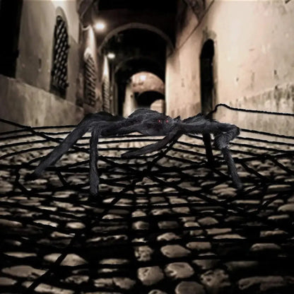 1/3pcs Giant Black Plush Spider Halloween Decorations Outdoor Scary Large Spiders Halloween Party Bar Haunted House Horror Props