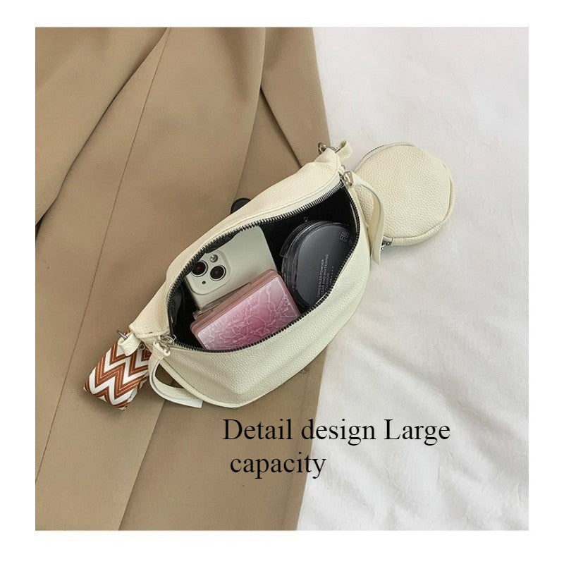 Luxury Genuine Leather Woman Chest Bag High Quality Cow Leather Women's Crossbody Bag With Small Purse Female Handbags Waist Bag