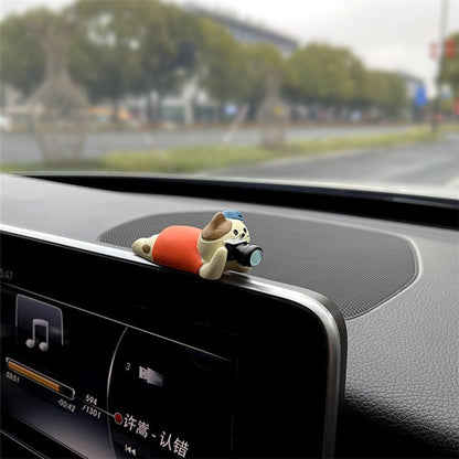 Cute Healing Kitten Ornaments For Car Dashboard Resin Cat Figure Car Interior Decorative Cat Ornament Vehicle Accessories