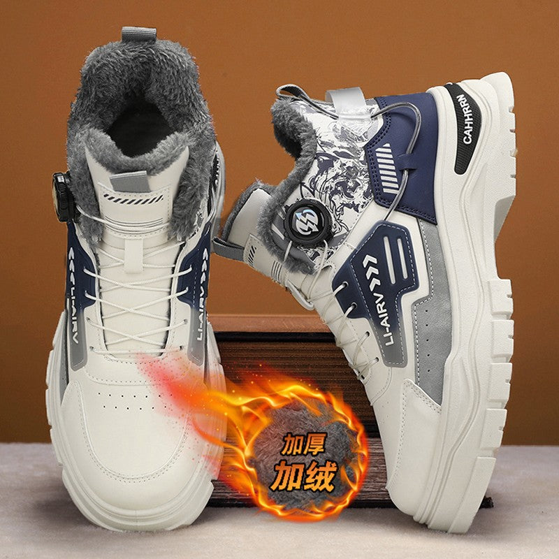A new trend of thick, comfortable and casual high-top boots for men's outdoor sports in the autumn of 2025