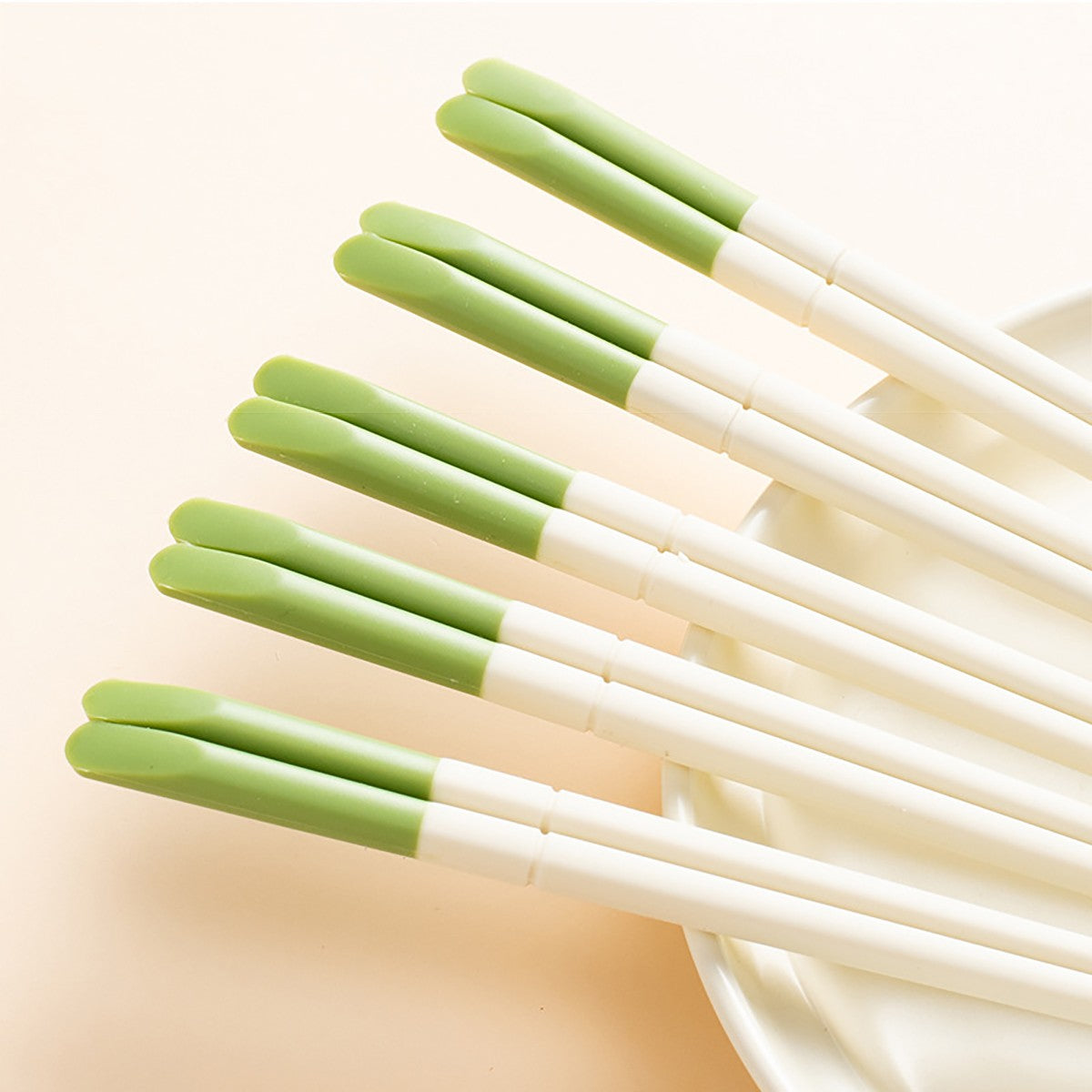 5 Pares de Hashis de Silicone de Grau Alimentício, Resistentes a Altas Temperaturas, Núcleo de Aço, Resistentes a Mofo, Antiderrapantes para Casa