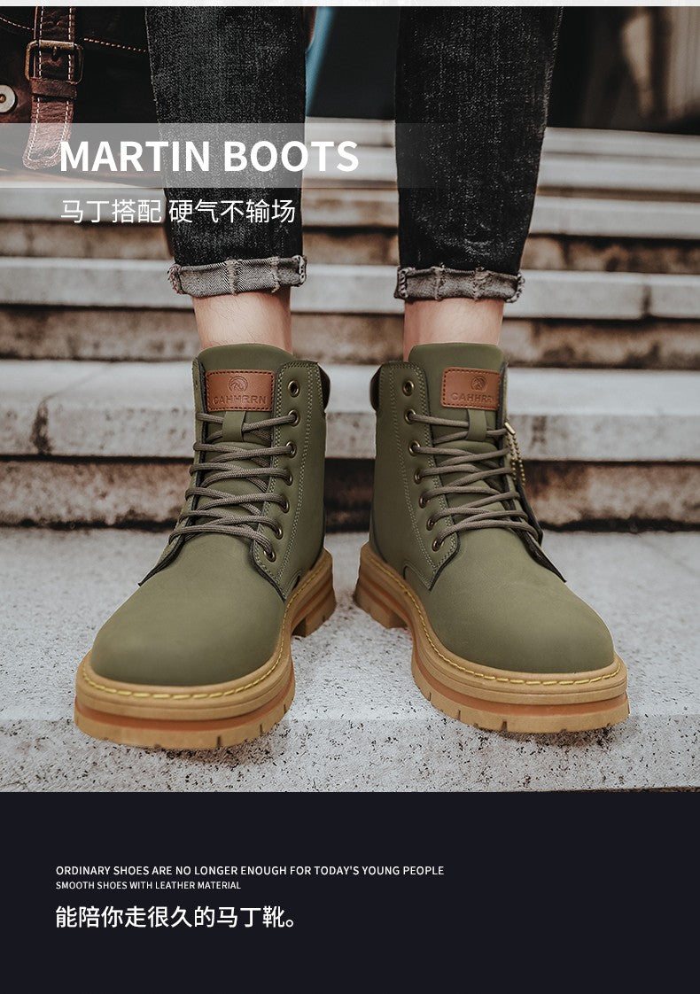 Botas Masculinas Grandes 48 Botas de Motocicleta Cano Curto Masculinas Impermeáveis para Caminhada Chelsea de Inverno Botas Retrô Confortáveis Botas Masculinas