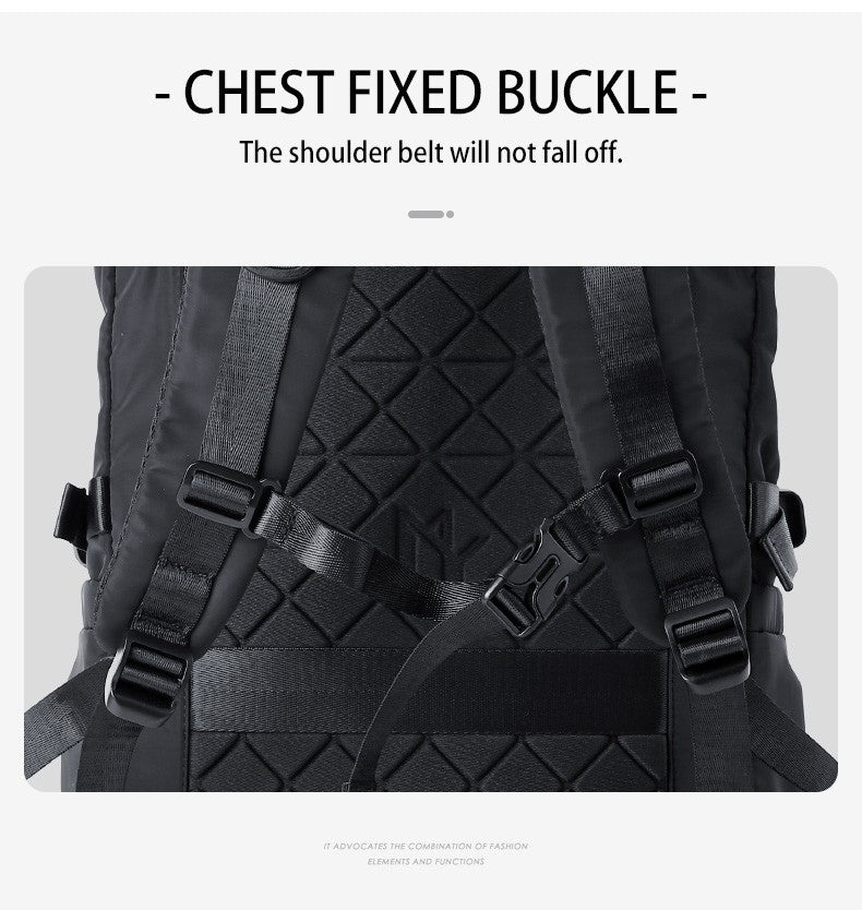 Roll Top Backpack for Men, Water Resistant Expandable, 17.3 inch Laptop Backpack for Commute Travel, 40 Max Liter Rucksack
