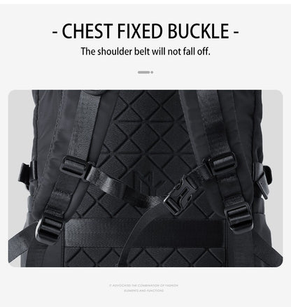 Roll Top Backpack for Men, Water Resistant Expandable, 17.3 inch Laptop Backpack for Commute Travel, 40 Max Liter Rucksack