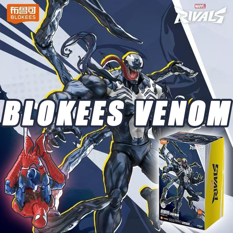 BLOKEES Classe Campeã Homem-Aranha Venom Kit Modelo Boneco de Ação Montável BLOKEES Boneco de Brinquedo Modelo Homem-Aranha Venom