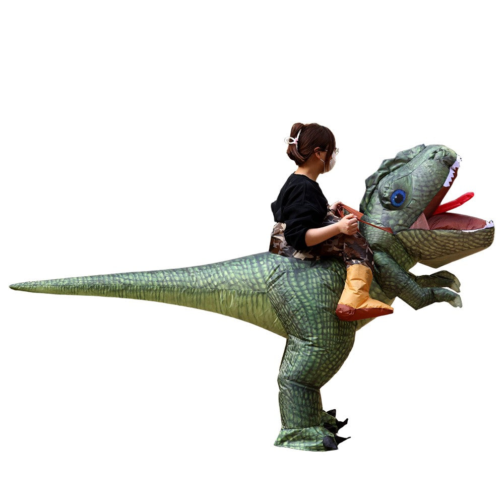 Animal Cartoon Riding Tyrannosaurus Rex Inflatable Costume Adult Children Chase Game Dinosaur Role Playing Halloween Party