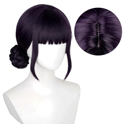 Personagem caçador de demônios KPop, franja reta, cabelo longo, cabelo curto cacheado, peruca sintética | Cosplay de Anime Zoe Rumina