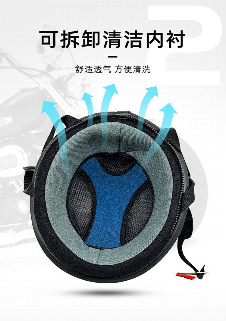 Capacete de motocicleta, equipamento de segurança para proteção de pilotagem de snowmobile masculino e feminino, capacete retrô elegante,