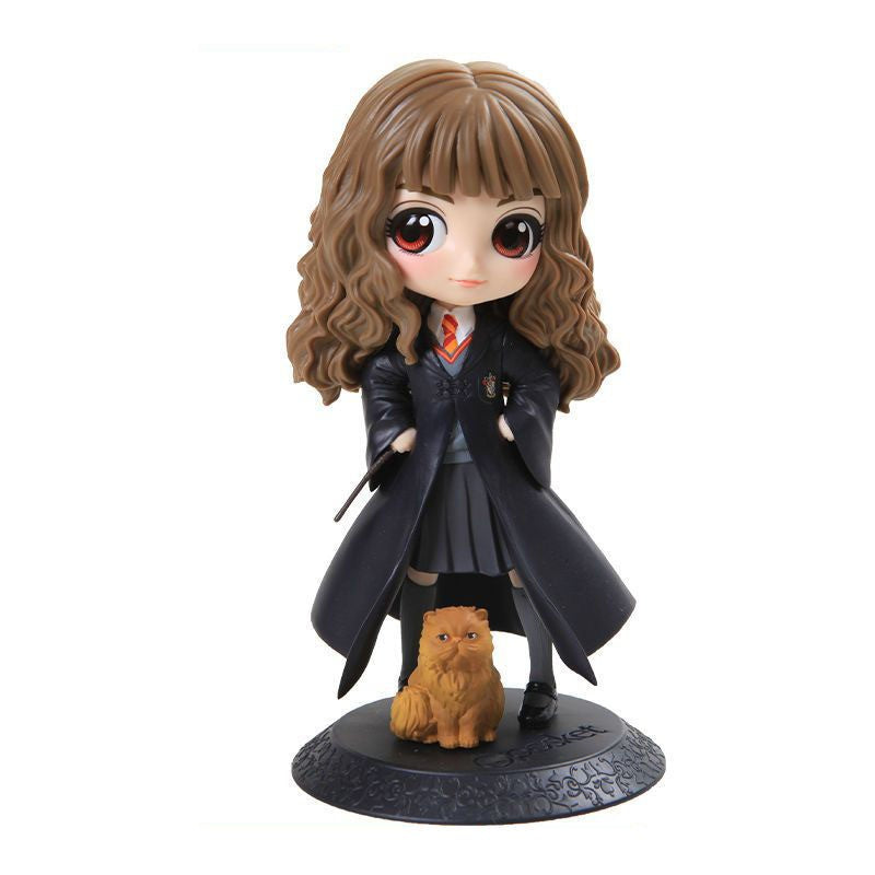14cm Original Bandai Q Posket Harry Potter Series Versão Personagem Draco Malfoy Hermione Action Figure Anime Colecionável Bonecas Infantis