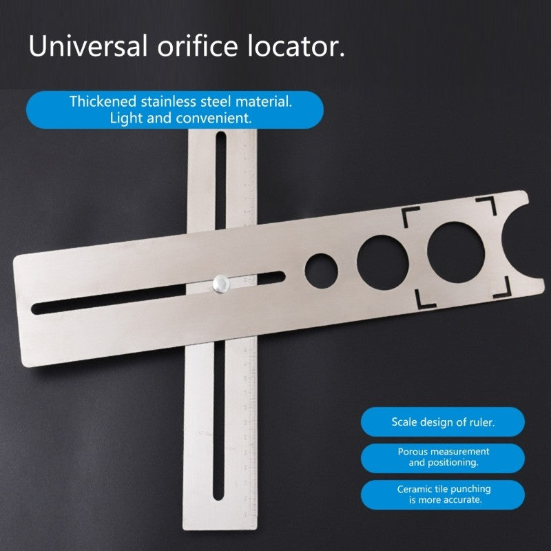 Localizador Ajustável De Cerâmica Para Parede, Régua De Posicionamento, Cortador De Furos Para Cerâmica, Abridor De Mármore, Ferramenta De Construção M4YD