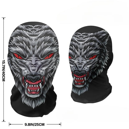 Skeleton Full Face Fashion Headgear, Breathable Mesh, Outdoor Riding, Holiday Disguise Headgear Mask