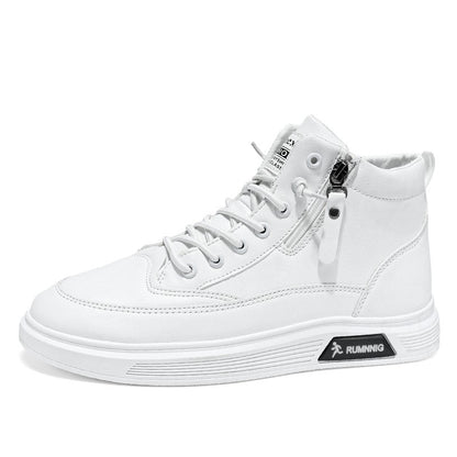 Versatile and trendy high-top shoes, white sneakers, outdoor light and casual shoes, student sports shoes, men's running shoes