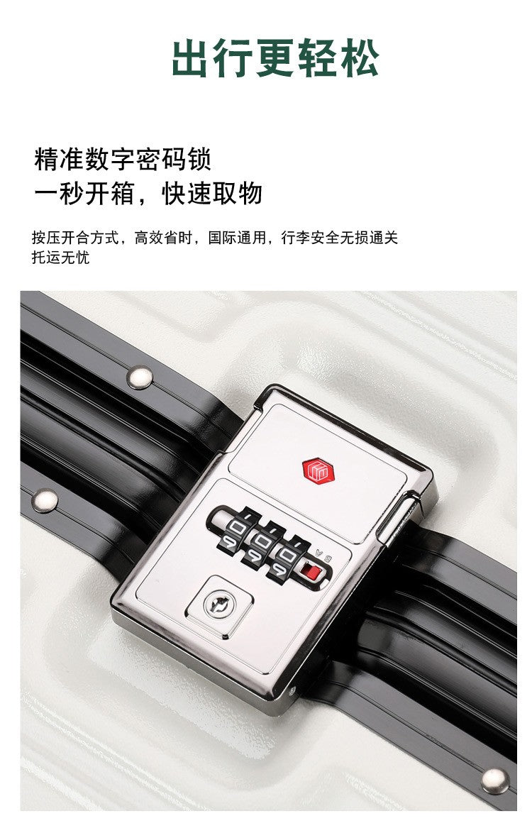 Luggage Suitcase Aluminum Frame 20 Trolley Case Universal Wheels 24 Female Male Students 26 Durable Password 28inch Leather Case