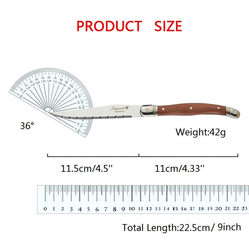 6-7pcs 9inch Stainless steel Laguiole Steak Knives Wooden Table Dinner Knifes Wood handle Japanese Cutlery  Korean Dinnerware