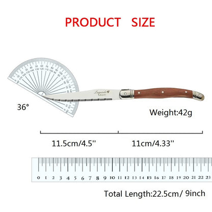 6-7pcs 9inch Stainless steel Laguiole Steak Knives Wooden Table Dinner Knifes Wood handle Japanese Cutlery  Korean Dinnerware