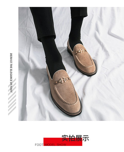 Fashion Brand Men Suede Leather Shoes Comfortable Pointed Social Shoe Male Driving Shoes Luxury Flat Loafers Men zapatos hombre