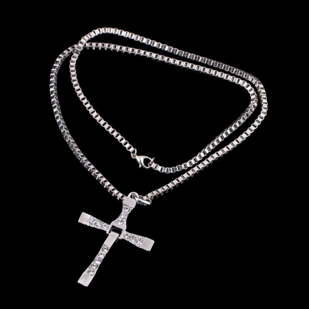 Dominic Toretto Velozes e Furiosos Celebridade Vin Diesel Item Cristal Jesus Homens Cruz Pingente Colar Presente Joias