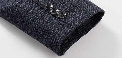 Men's Retro Plaid Suit 2025 High Quality Spring Autumn Leisure Fashion Handsome Business Ironing Top Coat