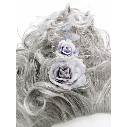 Pink Fluffy High-Top high quality Synthetic Wig | Queen's Hairstyle with Feather Flowers | Wig for Queen Cosplay