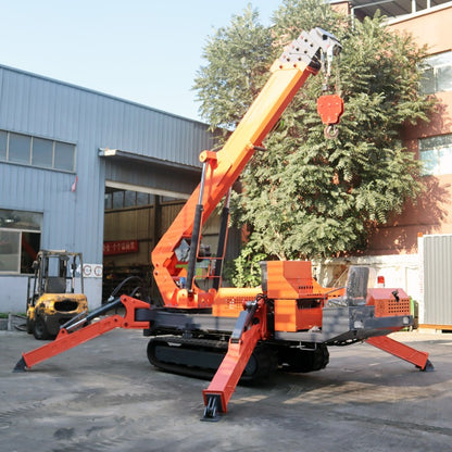 CE EPA Engine 3 Ton Spider Crane Full Hydraulic Telescopic Boom Mini Crawler Mobile 360° Rotating Spider Crane