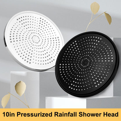 Novo Chuveiro de Teto Pressurizado de 25CM, Chuveiro de Teto de Grande Fluxo Supercharge ABS Grosso de Alta Pressão Tipo Chuva