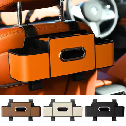 Organizador de Banco Traseiro de Carro Multifuncional Couro Bolsa de Armazenamento Interior de Carro Suporte de Copo de Água Acessórios Automotivos