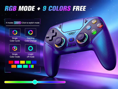 For Playstion 5 Controller PS5 Pro/Slim/PC Wireless Gamepad Hall Effect Trigger RGB Turbo Vibration Button Joystick