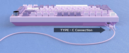 Teclado Mecânico Gamer MageGee SKY81 75%, RGB Gasket Hot Swappable com Fio Personalizado, Amortecimento de Som Cremoso com Botão