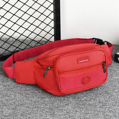 Unisex Multifunctional Waist Bag Large Capacity Waterproof Oxford Business Pack Trendy Crossbody Chest Bag for Travel Work