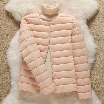 12 Colors Women Long Sleeves 90% White Duck Down Female Slim Warm Inner Ultra Lightweight Packable Ski Jacket Down Liner Jackets
