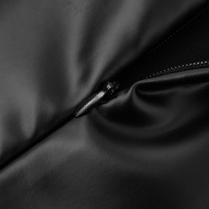 Nsauye Women Basic Pullover Casual Turtleneck Short Wrap PU Leather Y2K Dress 2026 Spring Summer Sexy Club Party Evening Dress