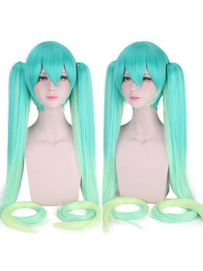 28 Cores Peruca de Cosplay Mi Ku Longa Resistente ao Calor Cabelo Sintético Clip Rabos de Cavalo Perucas de Festa de Halloween + Touca de Peruca Snow Mi Ku
