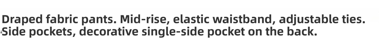 ZAPRHA Summer 2025 Women's Casual Pants Lightweight Draped Loose Fit Simple Sle Comfortable Loose Feeling Casual Trousers