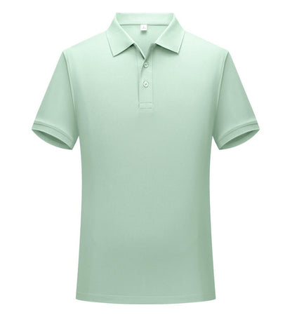 Solid color cotton breathable men's and women's polo shirts, T-shirts, printed logos, embroidered summer workwear, short sleeves