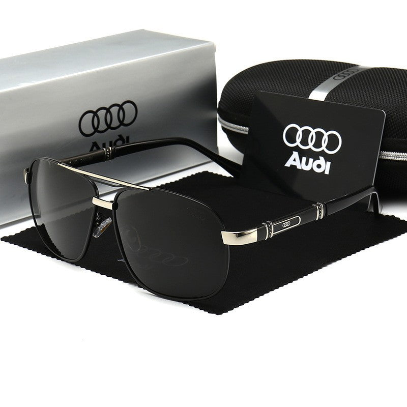 Óculos de Sol Audi Polarizados UV400 para Dirigir Masculino/Feminino Armação Quadrada Atacado Presente para Entusiastas de Automóveis