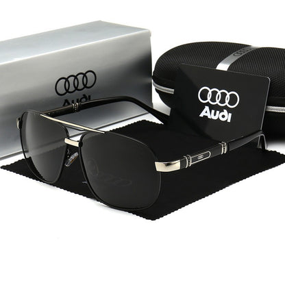 Óculos de Sol Audi Polarizados UV400 para Dirigir Masculino/Feminino Armação Quadrada Atacado Presente para Entusiastas de Automóveis