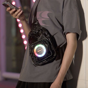 Wireless Bluetooth Speaker Bag Chest Bag for Men Crossbody Bag Waist Bag Hifi Sound Quality Cycling Music Bag Back to School Bag