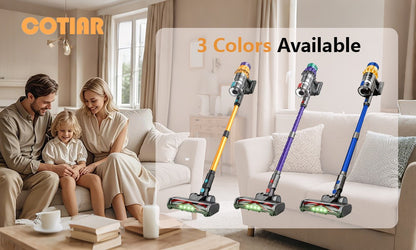 Aspirador de Pó Sem Fio COTIAR V22 650W 55000PA Eletrodoméstico Aspirador Portátil Acessórios de Limpeza Bateria Removível